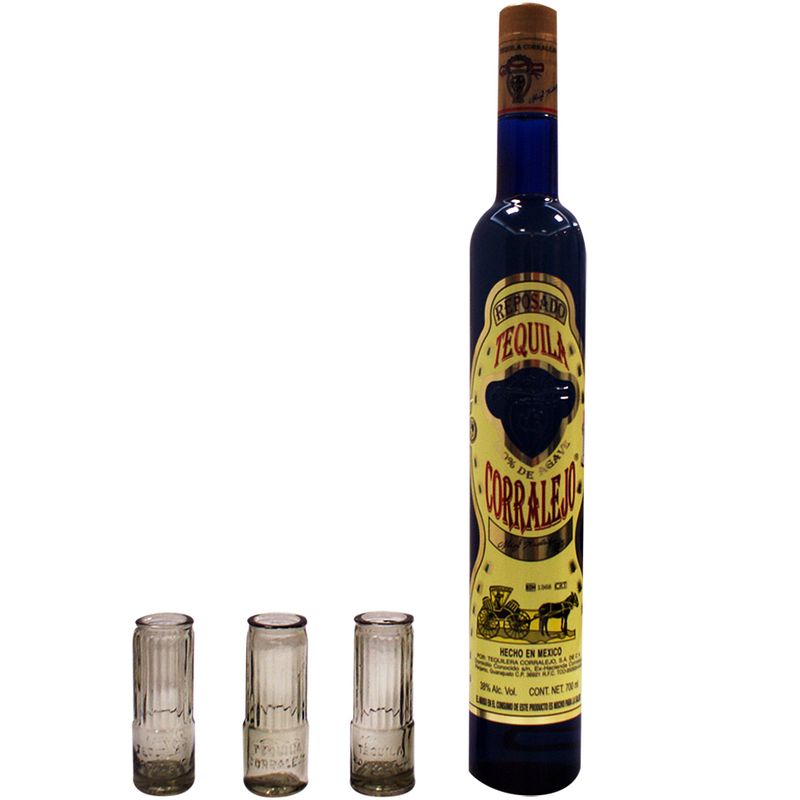 Tequila Corralejo Rep C/3 Caballitos 700 ml Bodegas Alianza