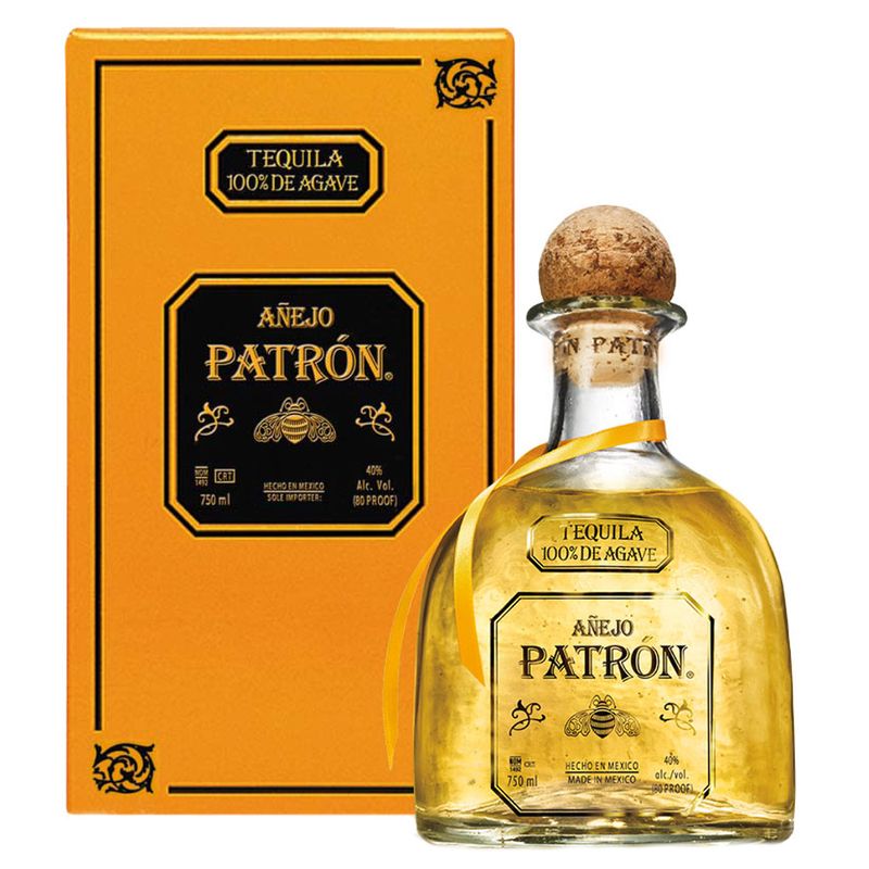 Tequila Patron Añejo 750 ml 15874 Bodegas Alianza