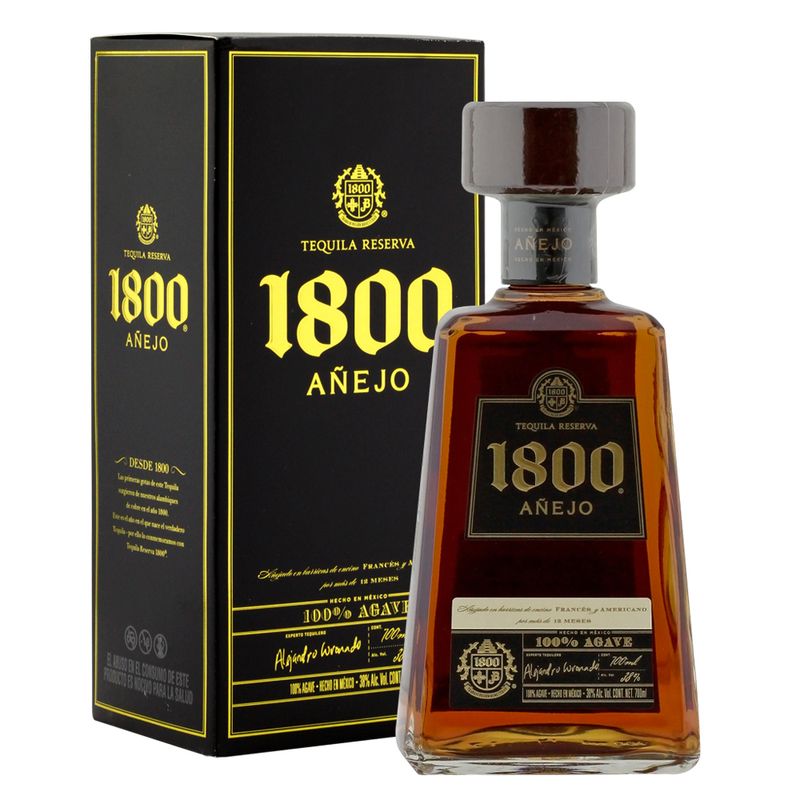 Tequila Cuervo 1800 Añejo 700 ml 1072 - Bodegas Alianza