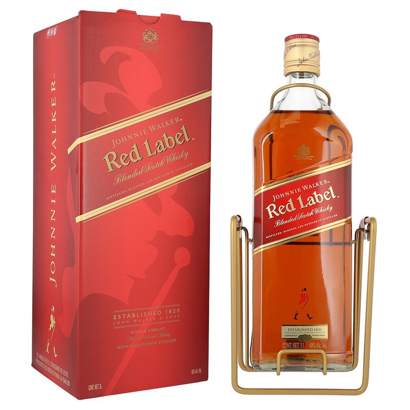 Whisky Johnnie Walker Red Label 3L Con Columpio 26478 - Bodegas Alianza red label 4 5l cena