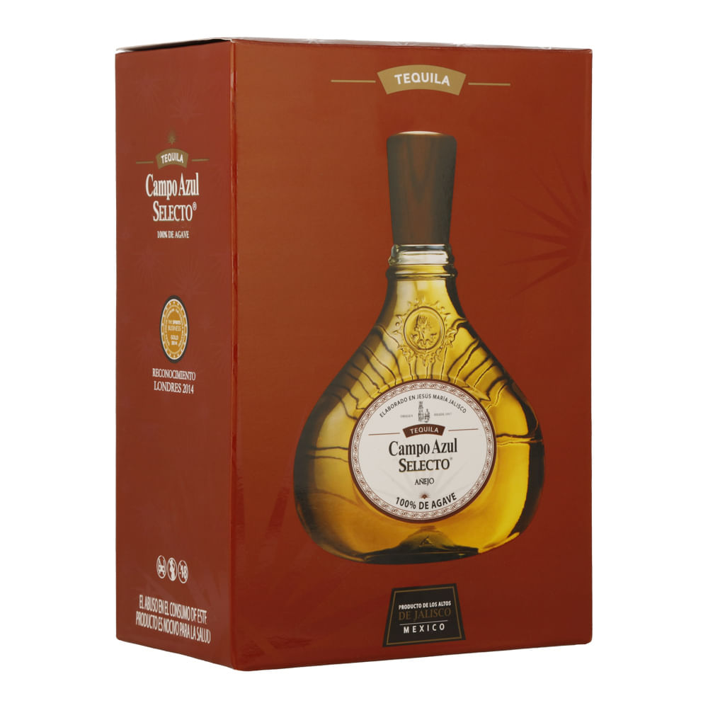 Tequila Campo Azul Selecto Añejo 100 750ml Bodegas Alianza 5417