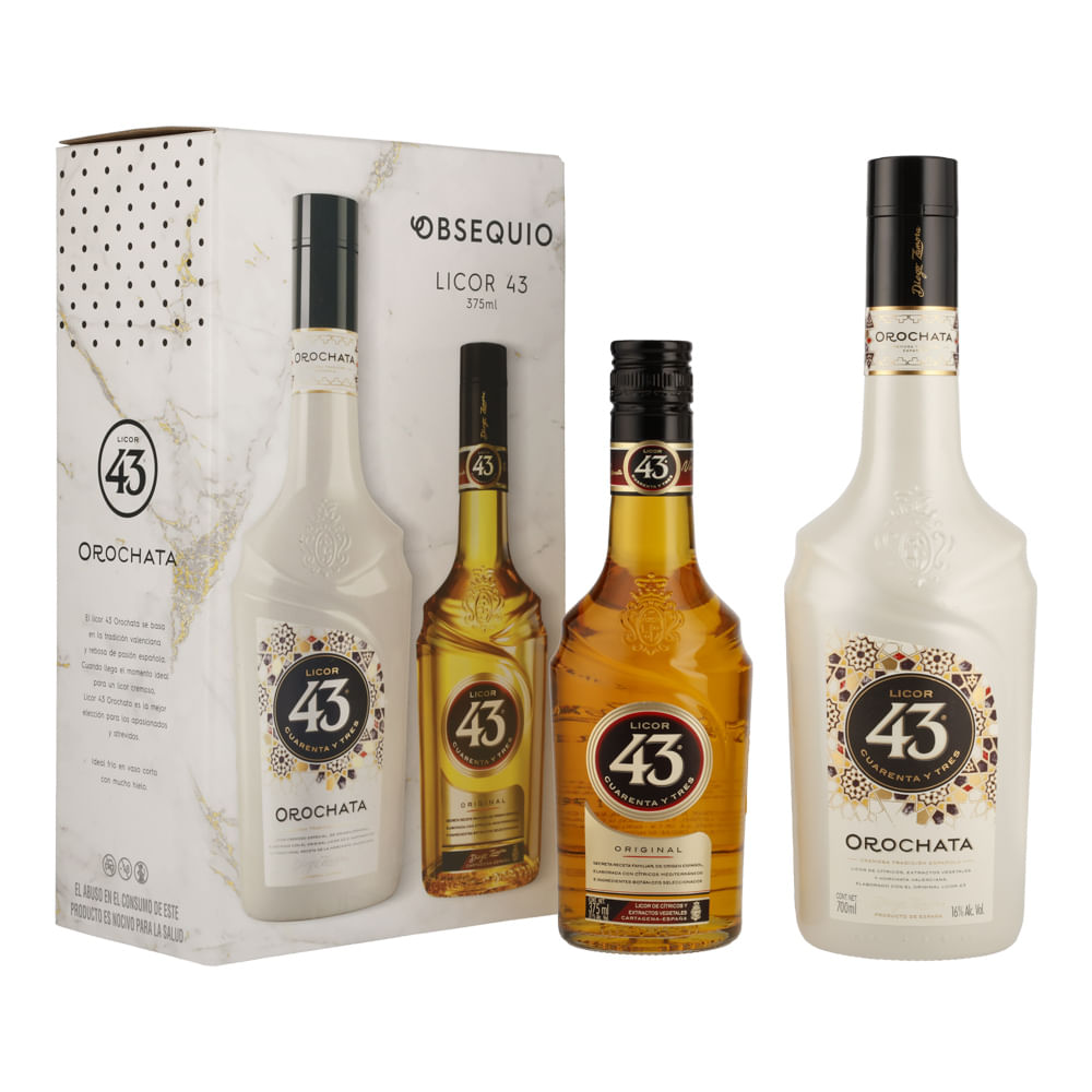 Licor 43 Orochata 700ml C/Licor 43 375ml - Bodegas Alianza