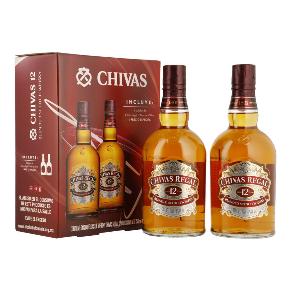 Whisky Chivas Regal 12 Anos Est 2bt Precio Esp 750ml Bodegas Alianza