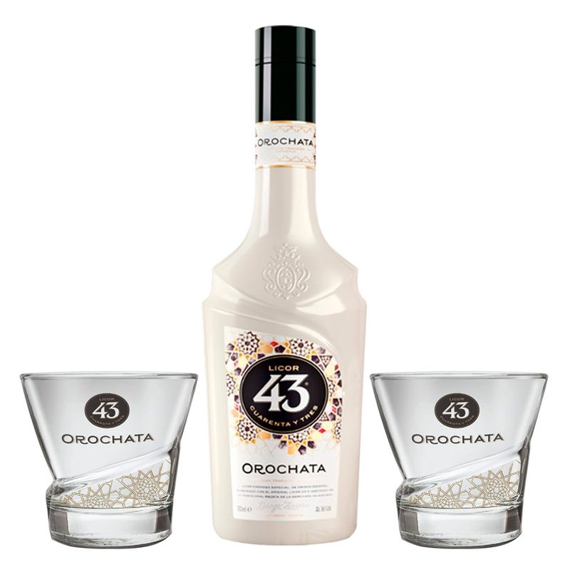 Licor 43 Orochata con 2 vasos 700 ml Bodegas Alianza