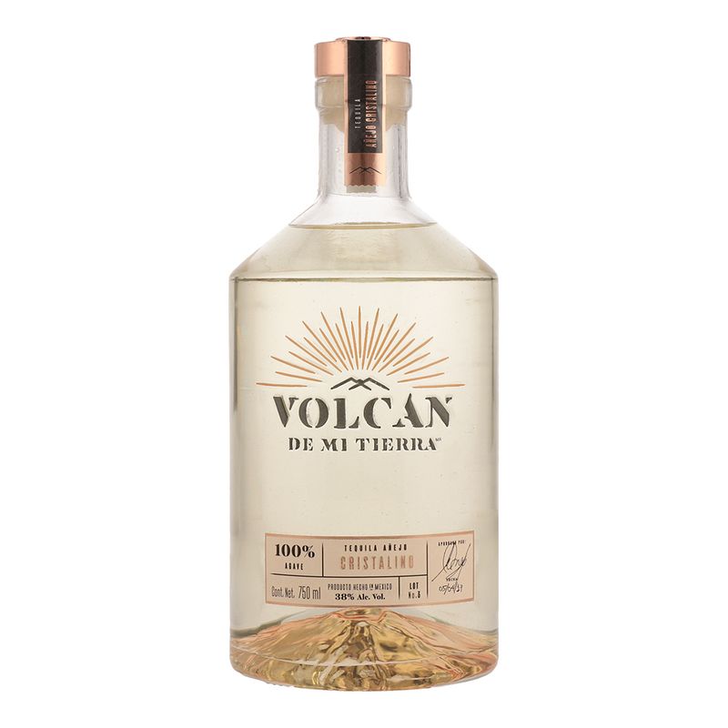 Tequila Volcan De Mi Tierra Añejo Cristalino 750ml 28819 Bodegas Alianza