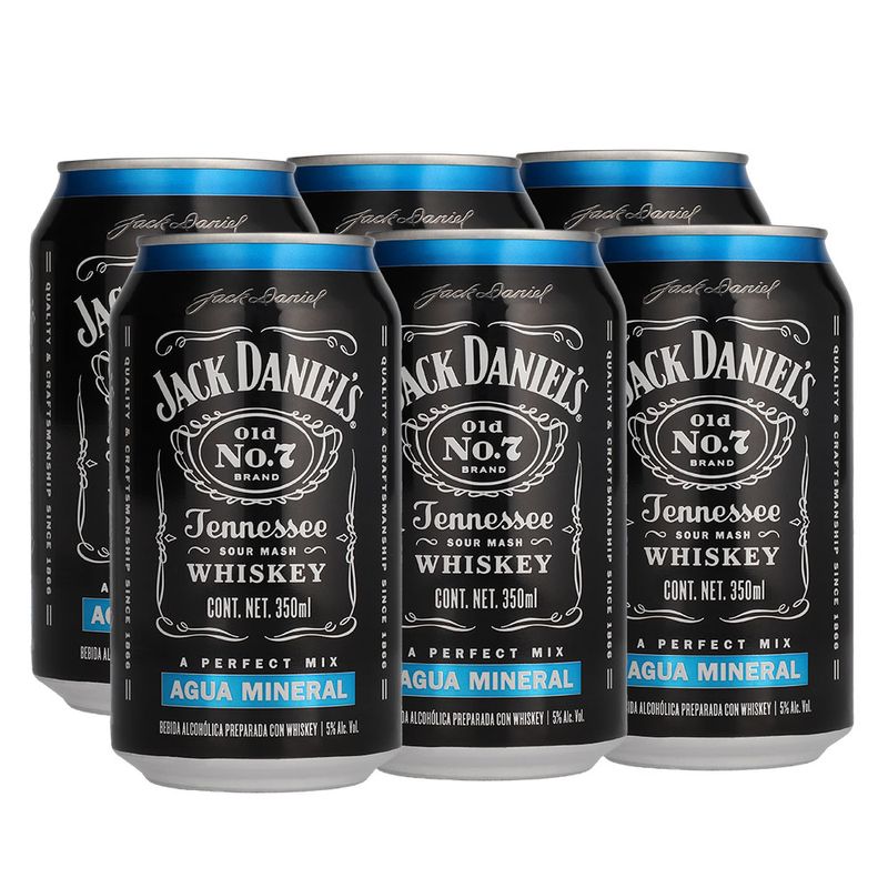 Jack Daniels Agua Mineral Lat 350ml (6 Latas) Bodegas Alianza