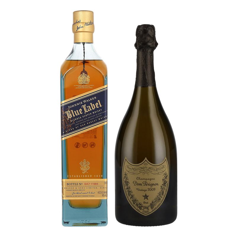 Whisky Johnnie Walker Blue750ml+Dom Perignon 750ml - Bodegas Alianza dom perignon blue