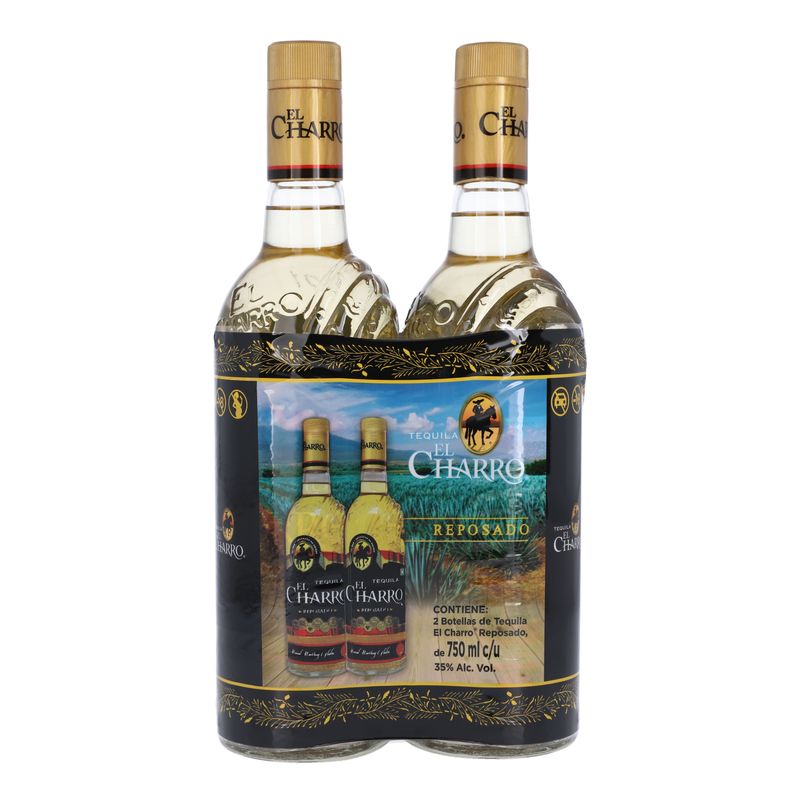 Tequila El Charro Rep 2Bt 750ml Bodegas Alianza