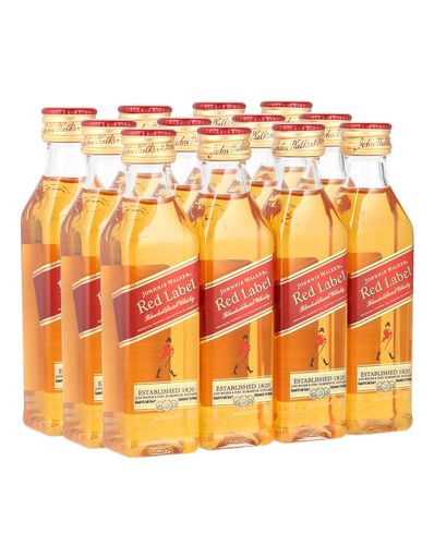 Whisky-Johnnie-Walker-Red-Label--12-Botellas--50-ml-Bodegas-Alianza