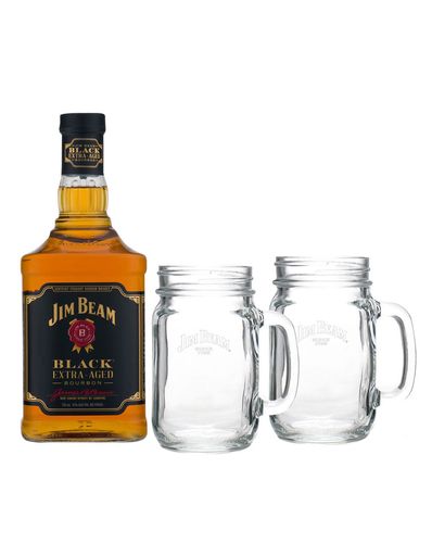 Whisky-Jim-Beam-Black-Extra-Aged-750ml-con-2-Mason-Jar-Bodegas-Alianza