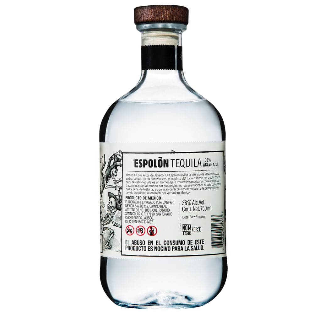 Tequila El Espolon Blanco 750 ml 27823 Bodegas Alianza