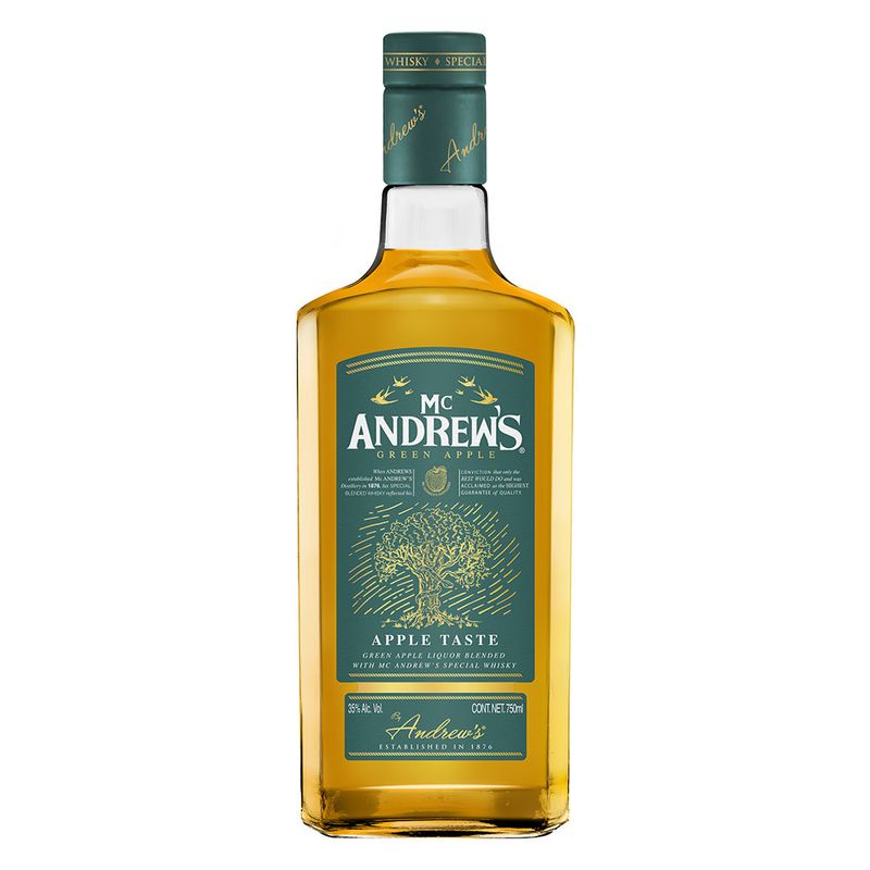 Licor Mc Andrews Green Apple 750 ml Bodegas Alianza