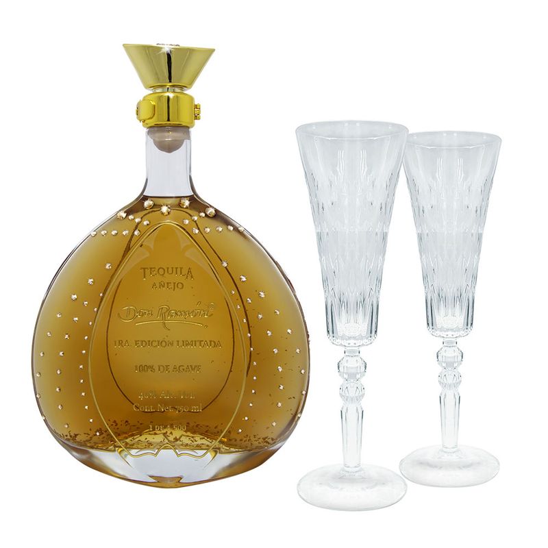Tequila Don Ramon Añejo Rva Swarovski C/2 Copas 750 ml Bodegas Alianza