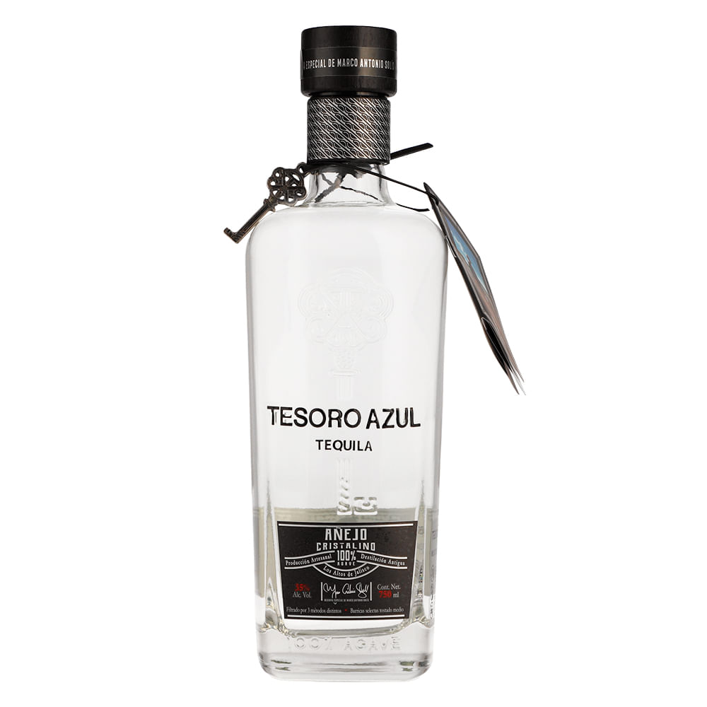 Tequila Tesoro Azul Añejo Cristalino 750 ml