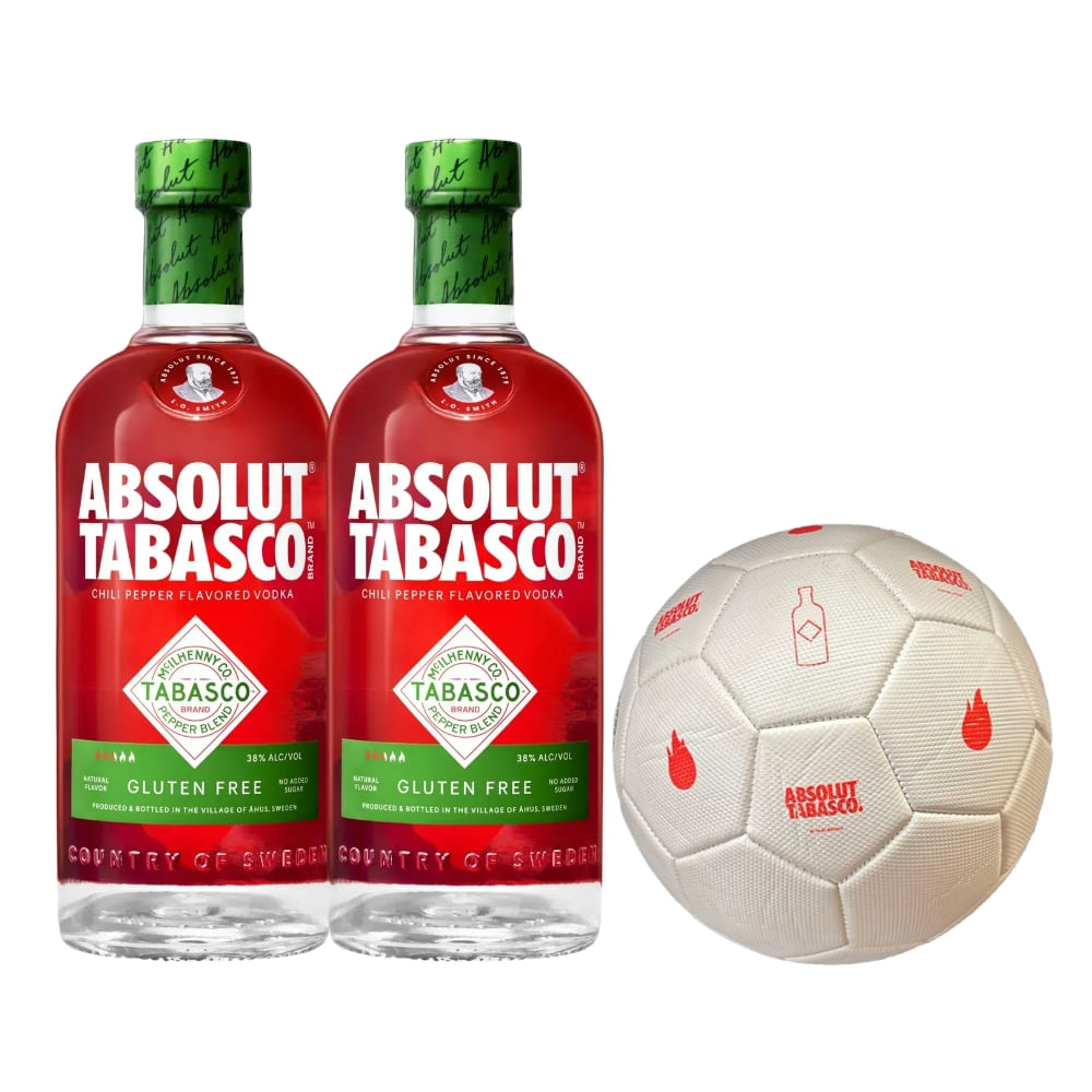 Vodka Absolut Tabasco 750 ml 2 Bot C/Balón Absolut Tabasco